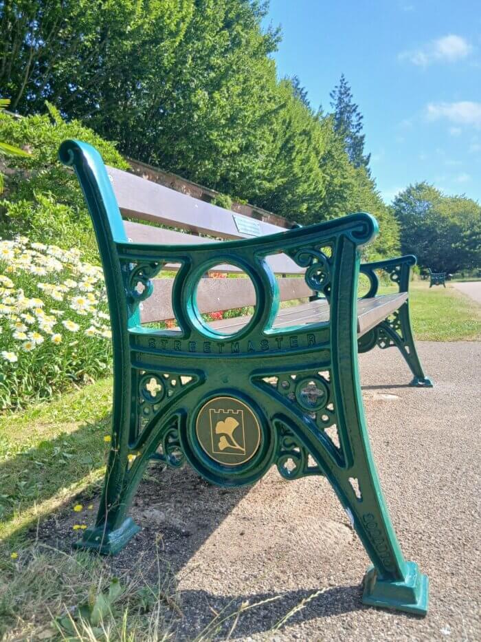 memorial bench in Bute park