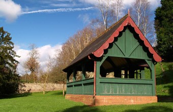 The original summerhouse, now located at St Fagans National History Museum