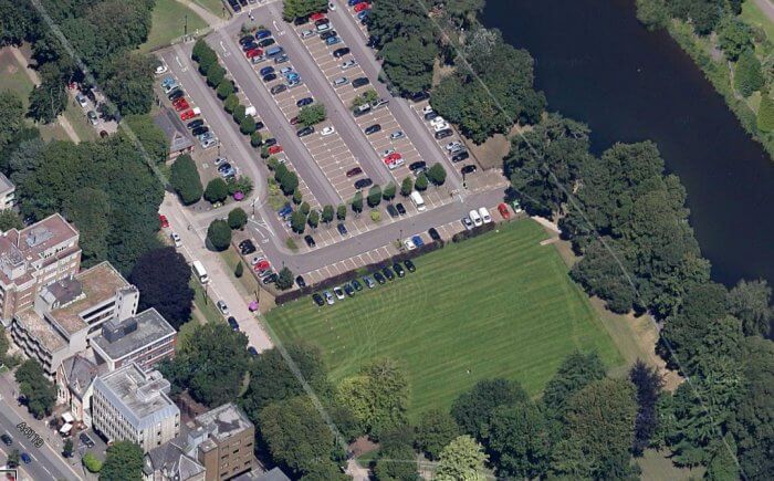 Sophia Gardens aerial view