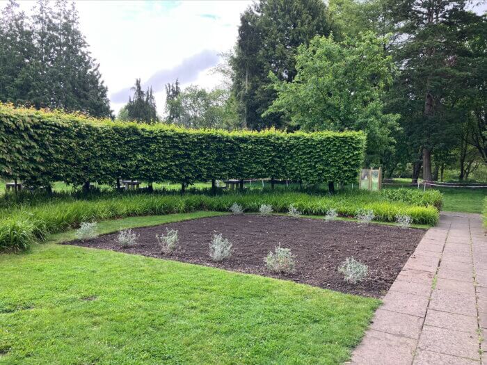 Stuttgart garden in Bute Park cleared of old plants and ready for new planting